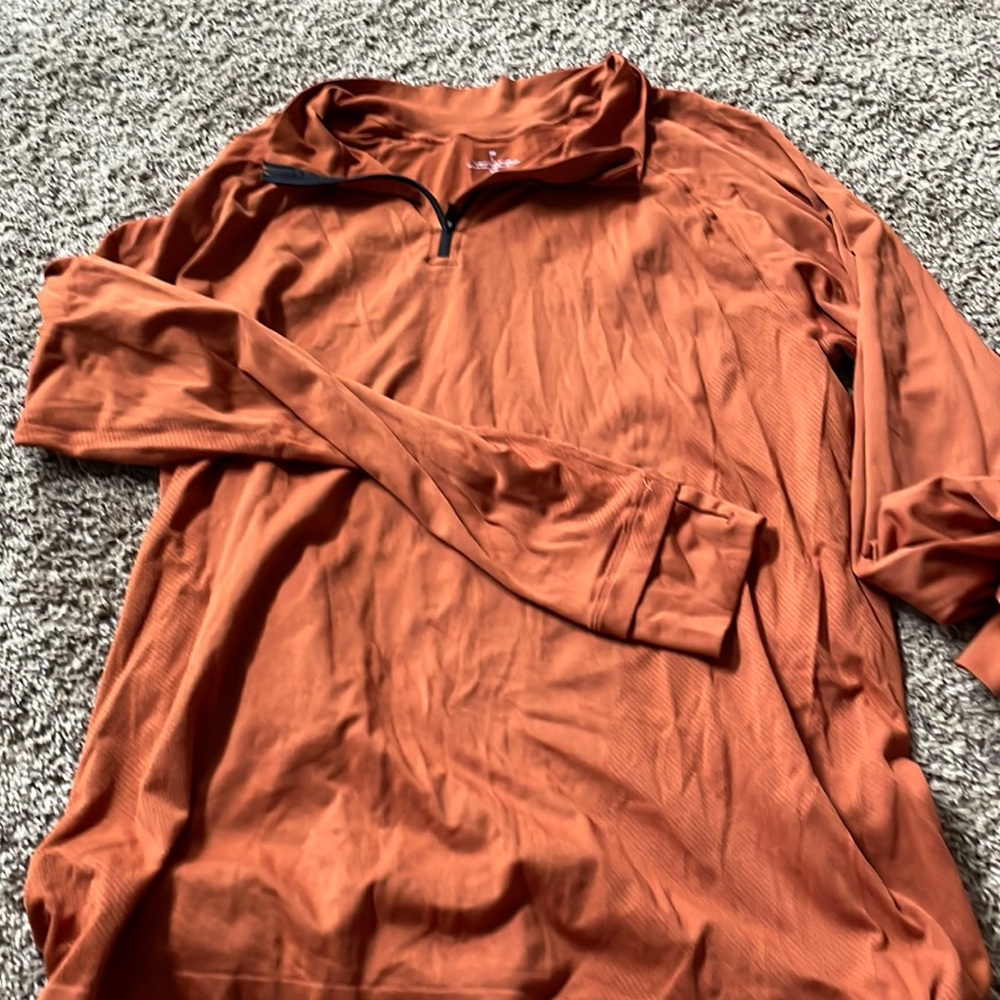 Fabletics orange 1/4th zip